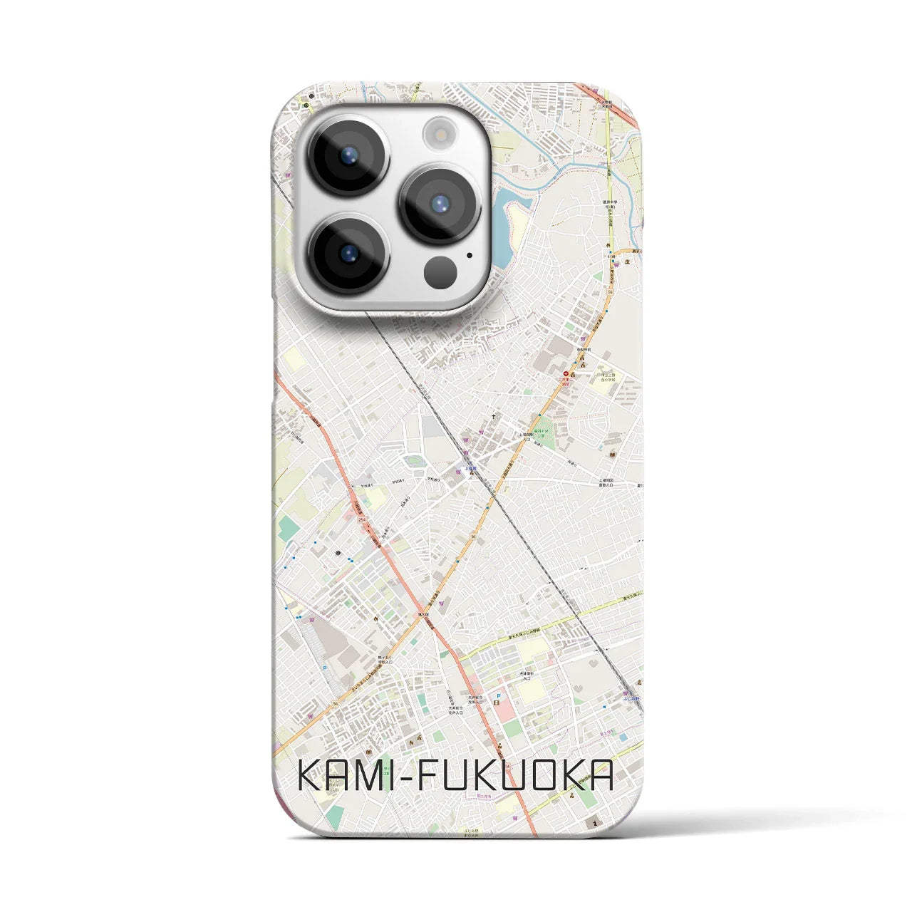 【上福岡(埼玉県)】地図柄iPhoneケース(バックカバータイプ)
