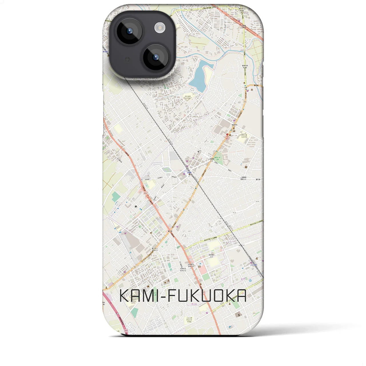 【上福岡(埼玉県)】地図柄iPhoneケース(バックカバータイプ)