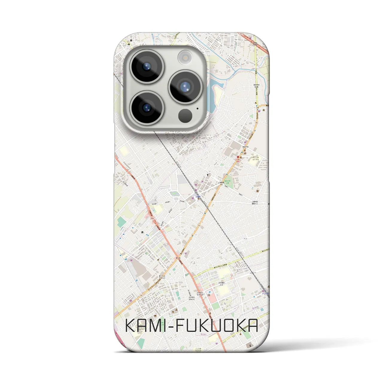 【上福岡(埼玉県)】地図柄iPhoneケース(バックカバータイプ)