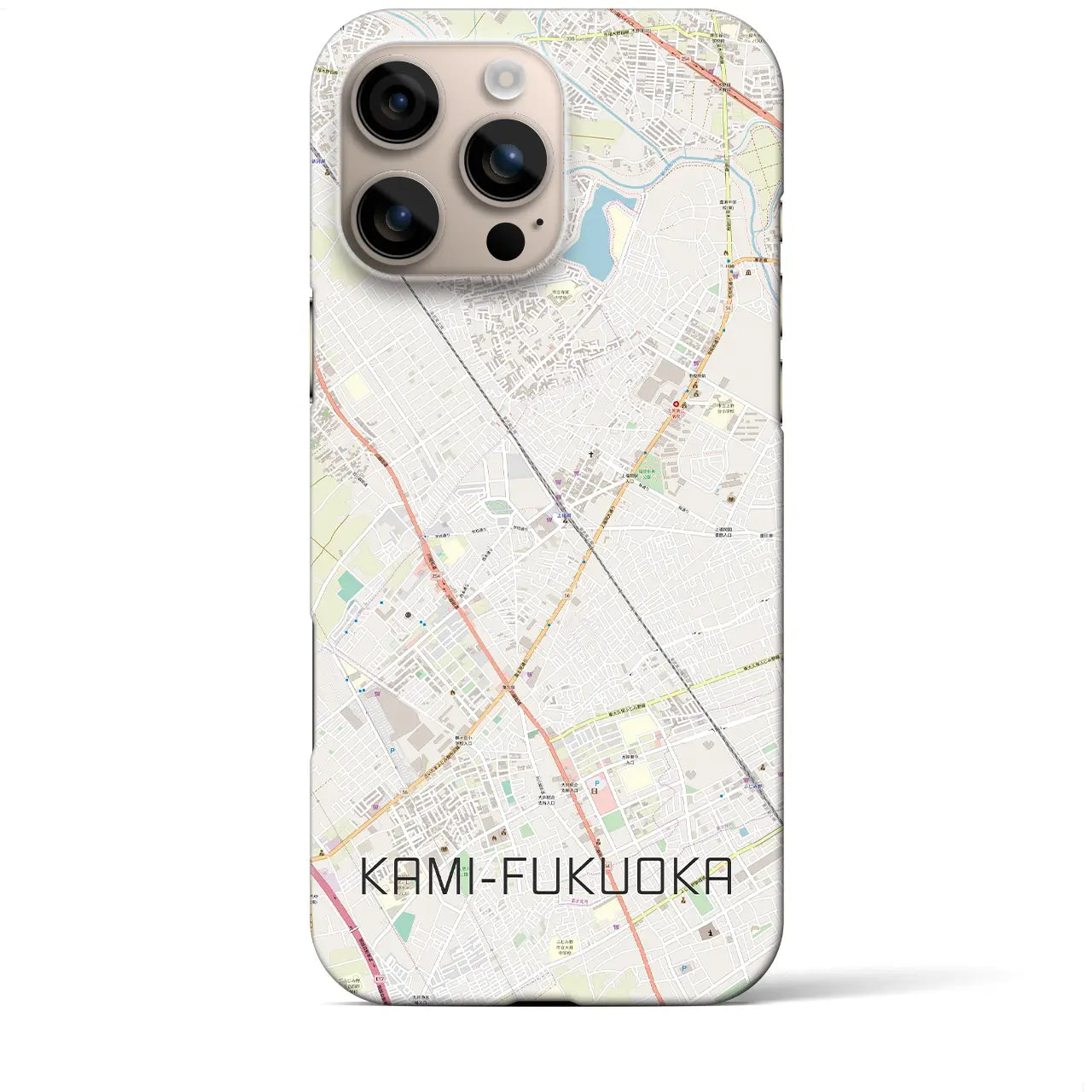 【上福岡(埼玉県)】地図柄iPhoneケース(バックカバータイプ)