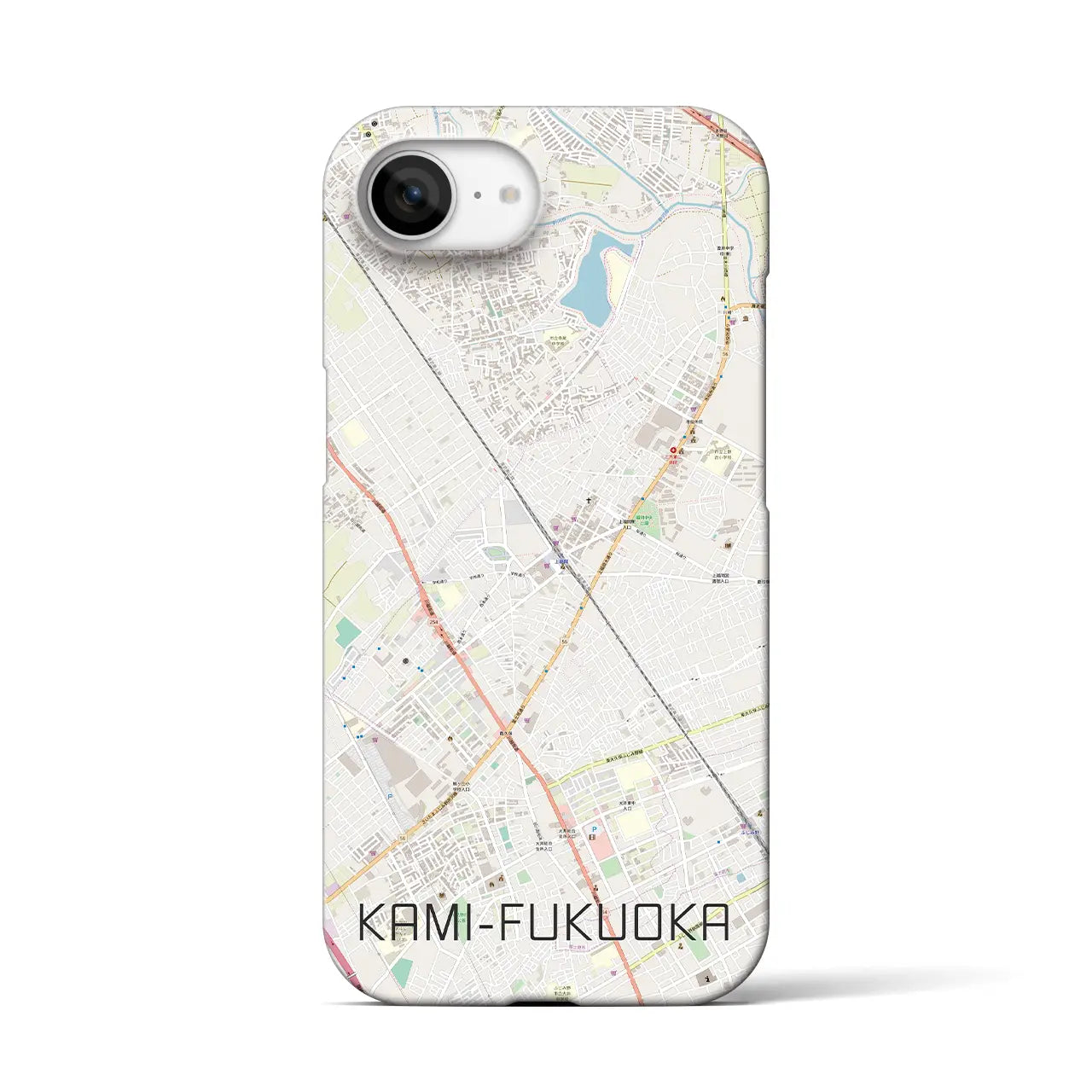 【上福岡(埼玉県)】地図柄iPhoneケース(バックカバータイプ)