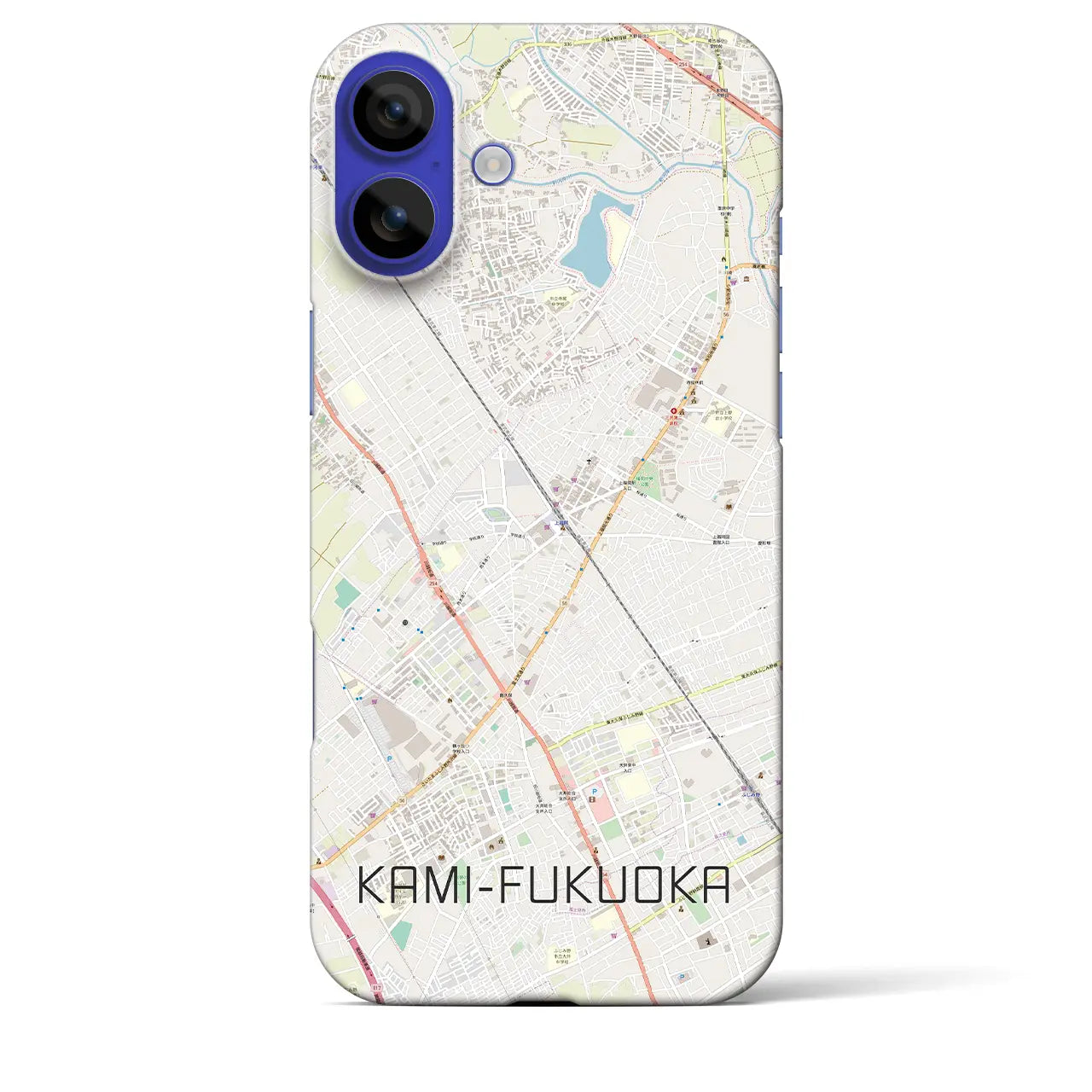 【上福岡(埼玉県)】地図柄iPhoneケース(バックカバータイプ)ナチュラル・iPhone 16 Pro Max 用