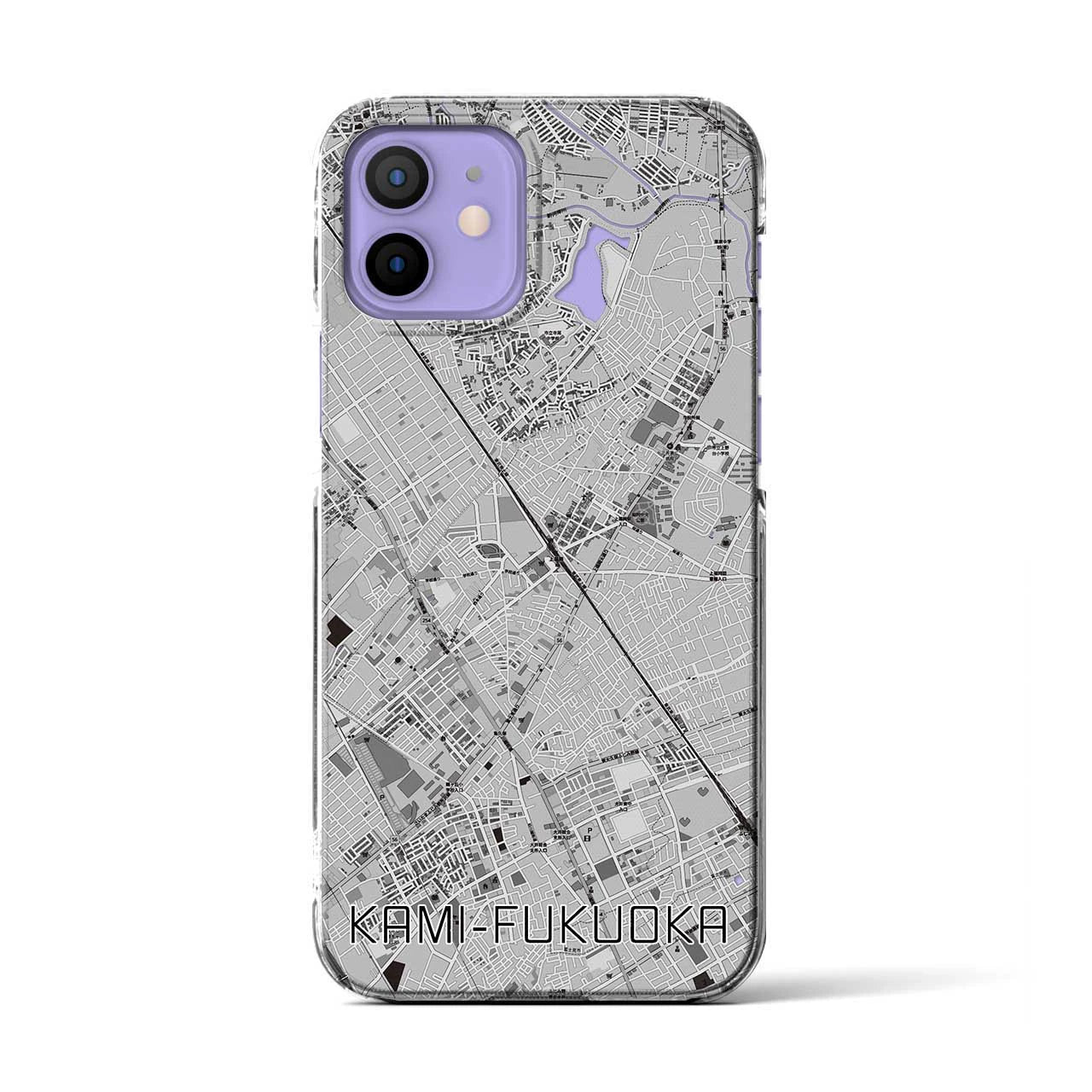 【上福岡(埼玉県)】地図柄iPhoneケース(クリアタイプ)