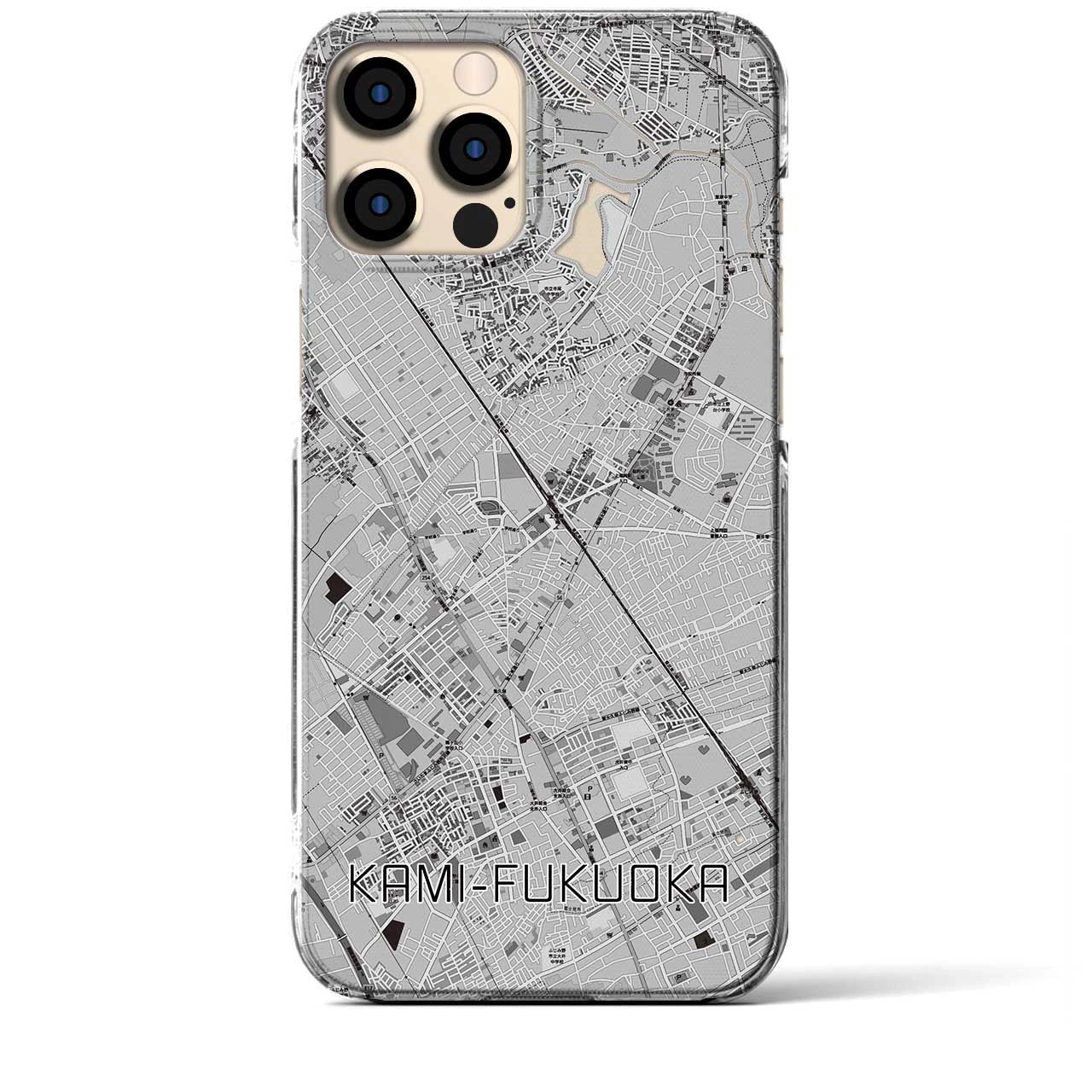 【上福岡(埼玉県)】地図柄iPhoneケース(クリアタイプ)