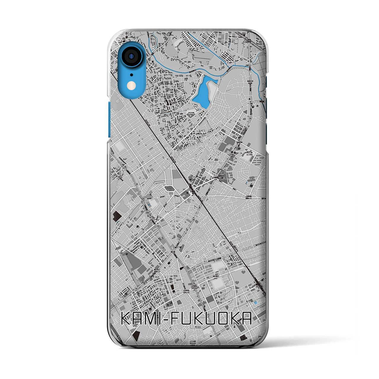 【上福岡(埼玉県)】地図柄iPhoneケース(クリアタイプ)