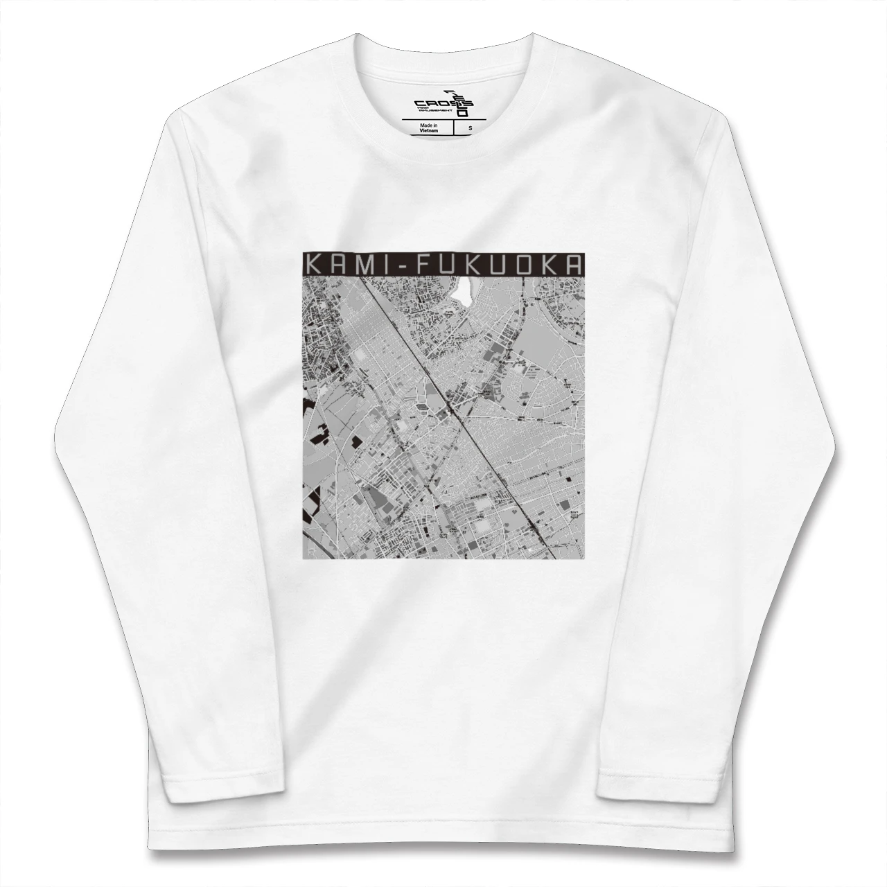 【上福岡(埼玉県)】地図柄ロングスリーブTシャツ