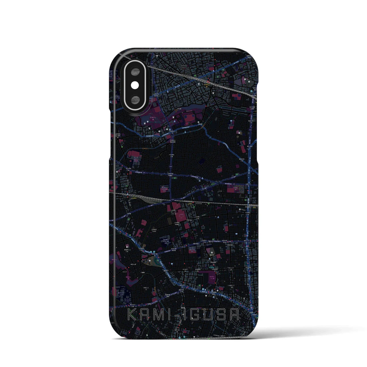 【上井草(東京都)】地図柄iPhoneケース(バックカバータイプ)