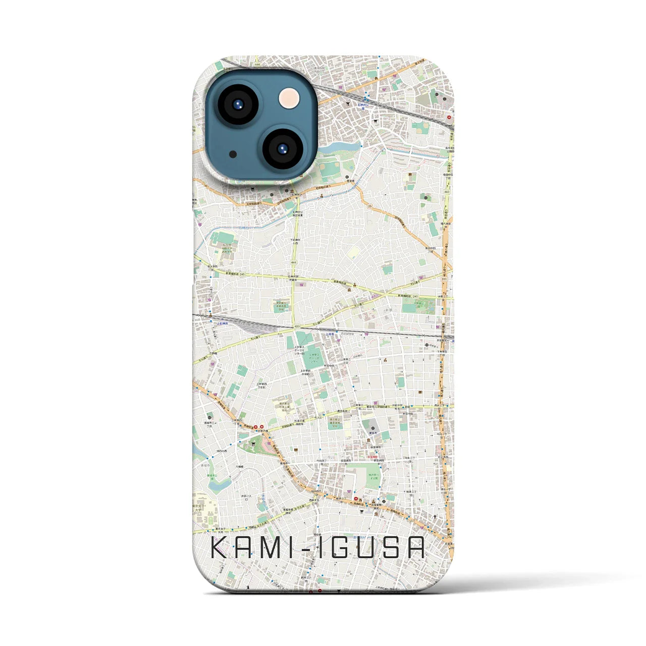 【上井草(東京都)】地図柄iPhoneケース(バックカバータイプ)