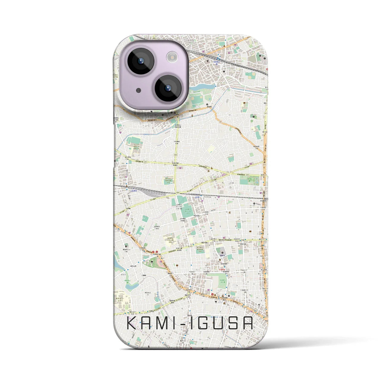 【上井草(東京都)】地図柄iPhoneケース(バックカバータイプ)