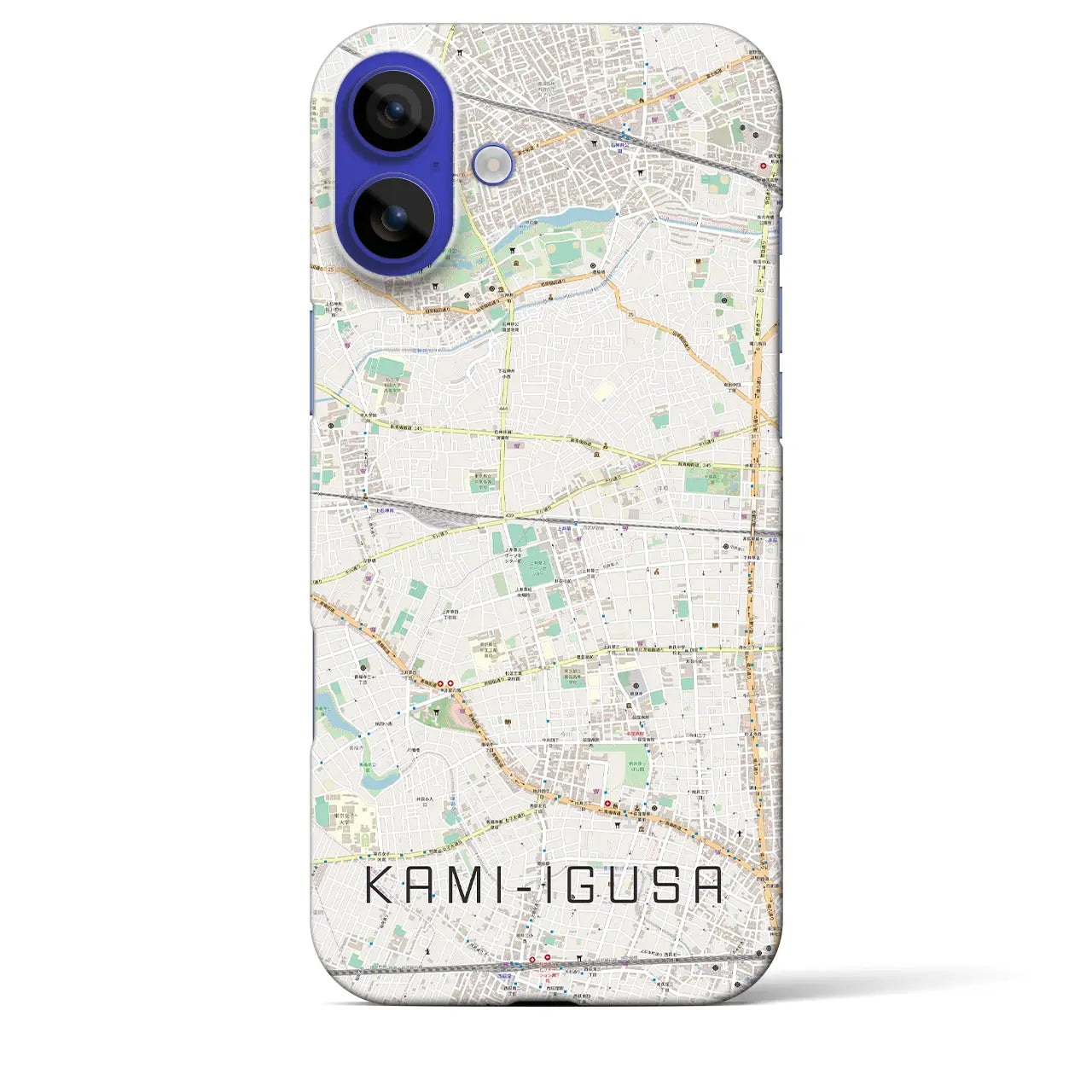 【上井草(東京都)】地図柄iPhoneケース(バックカバータイプ)ナチュラル・iPhone 16 Pro Max 用