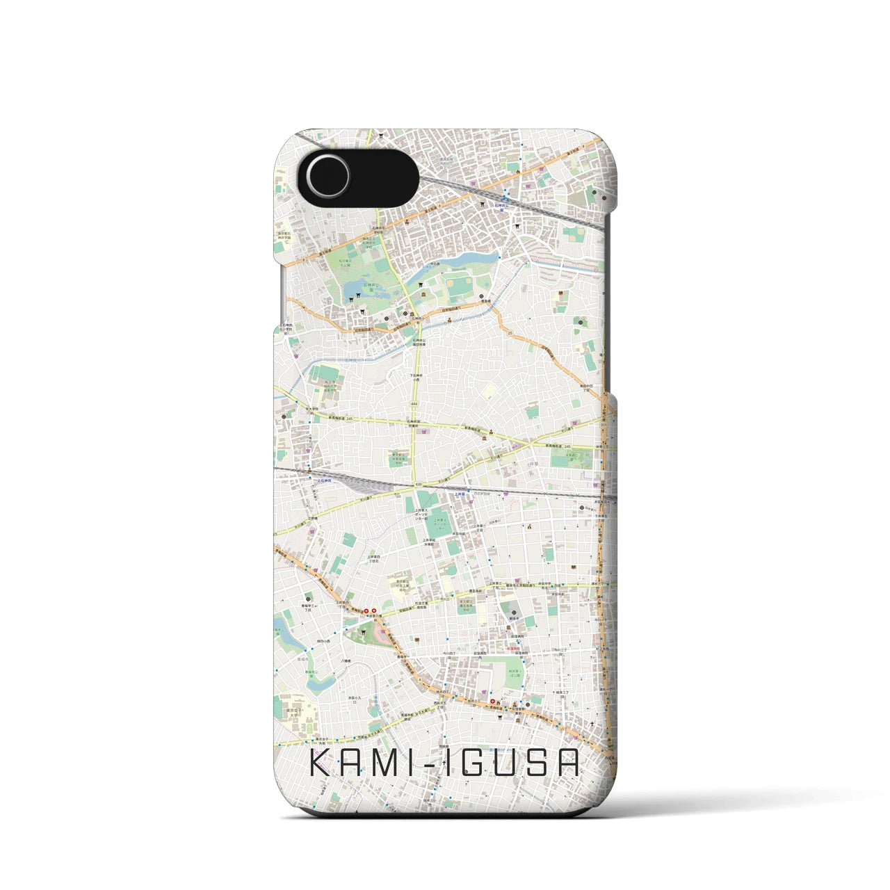 【上井草(東京都)】地図柄iPhoneケース(バックカバータイプ)