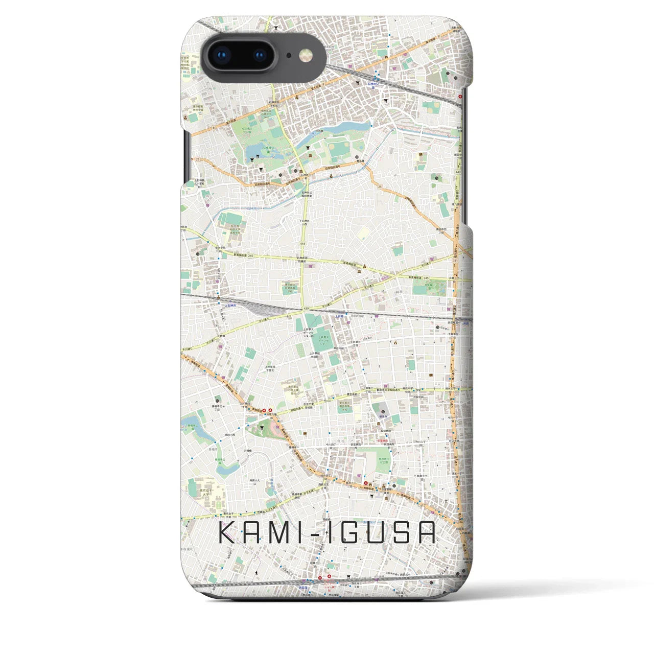 【上井草(東京都)】地図柄iPhoneケース(バックカバータイプ)