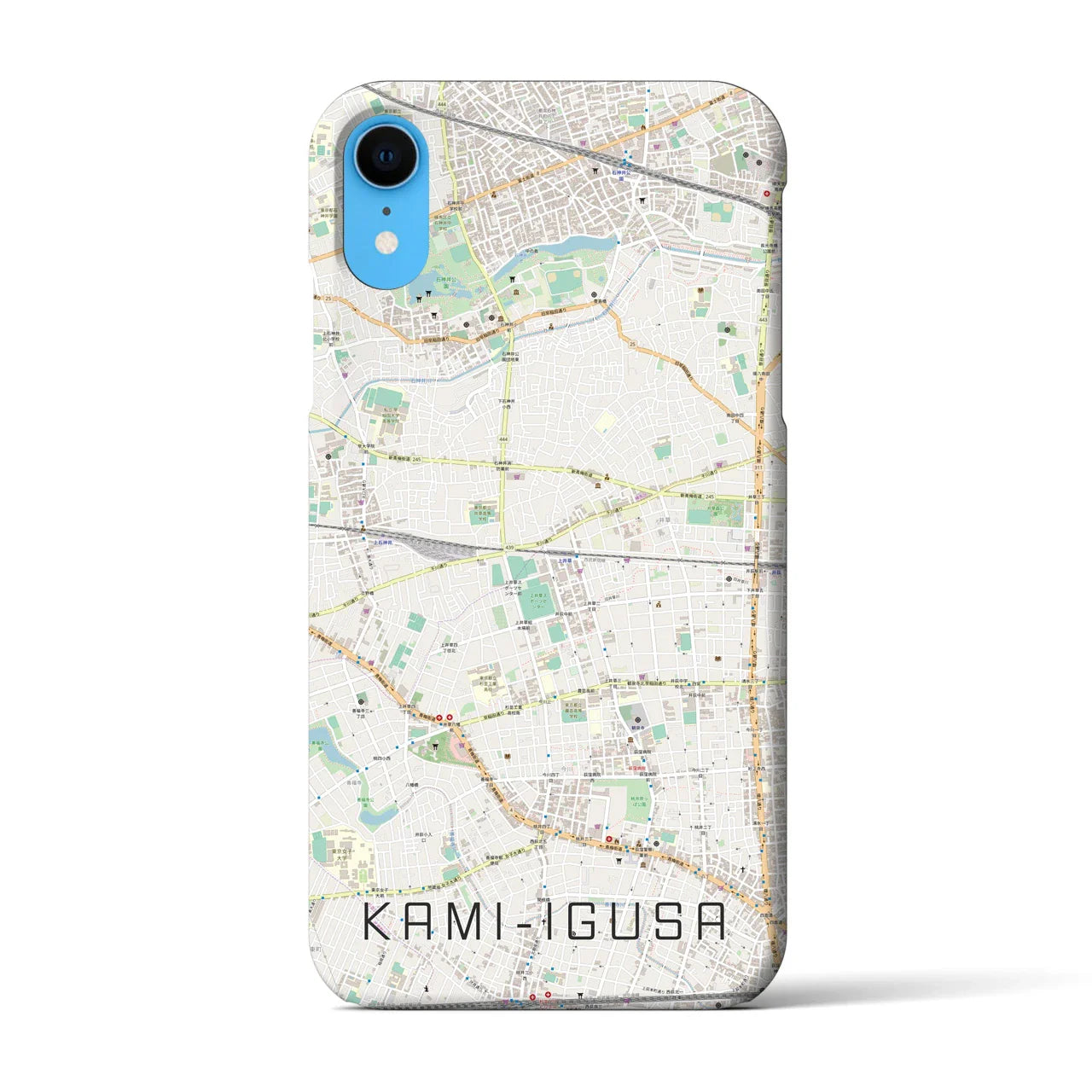【上井草(東京都)】地図柄iPhoneケース(バックカバータイプ)