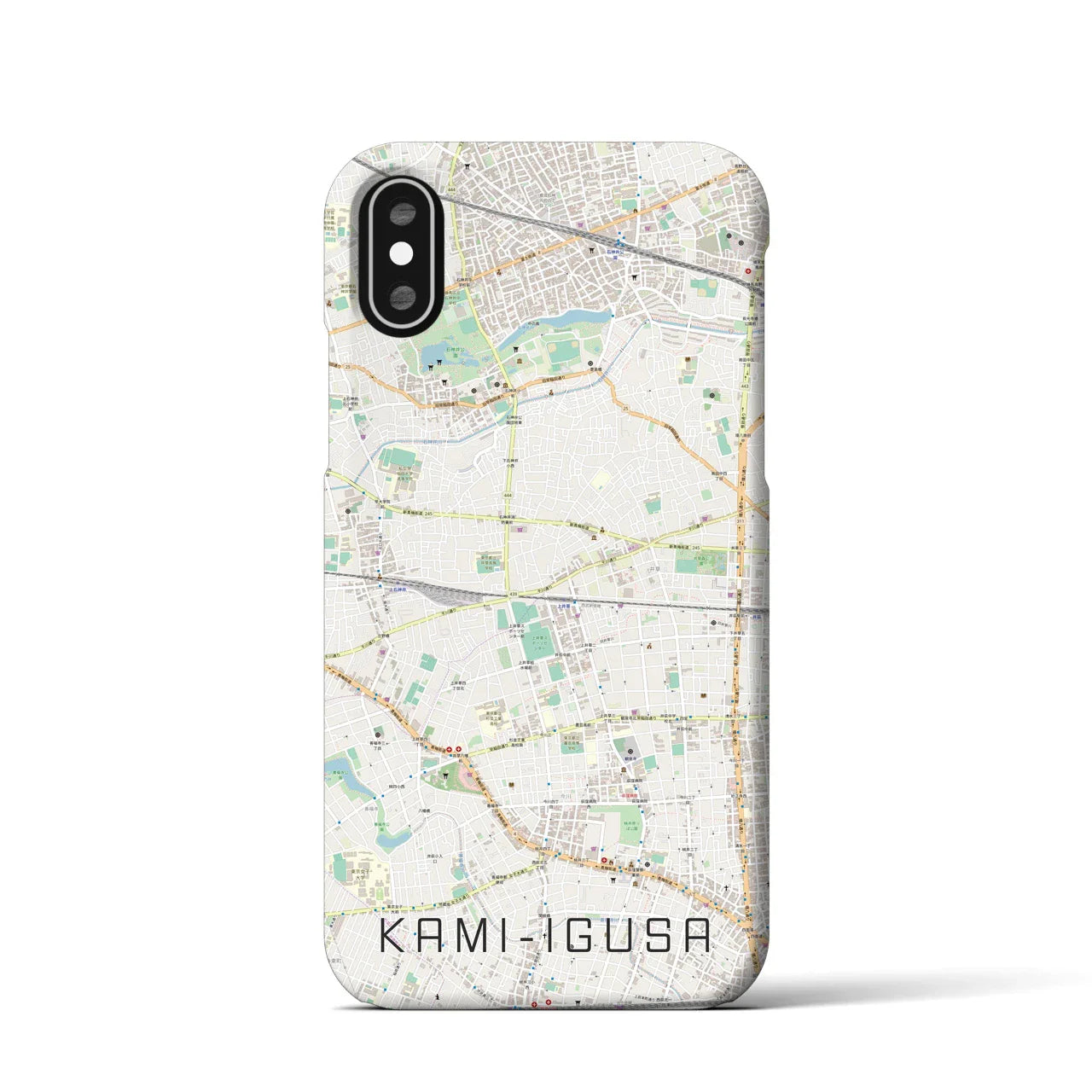 【上井草(東京都)】地図柄iPhoneケース(バックカバータイプ)