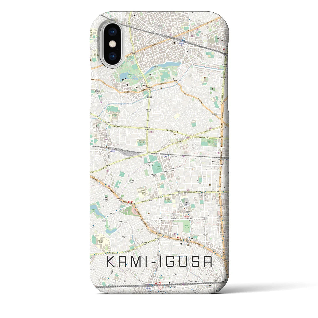 【上井草(東京都)】地図柄iPhoneケース(バックカバータイプ)
