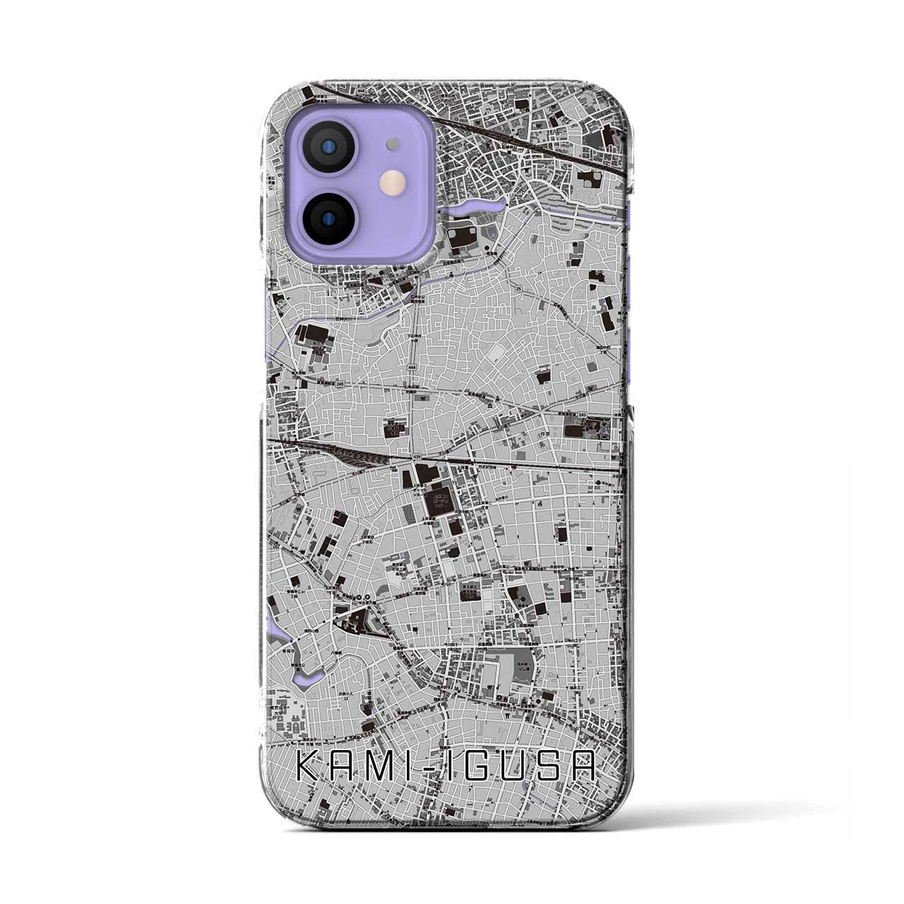 【上井草(東京都)】地図柄iPhoneケース(クリアタイプ)