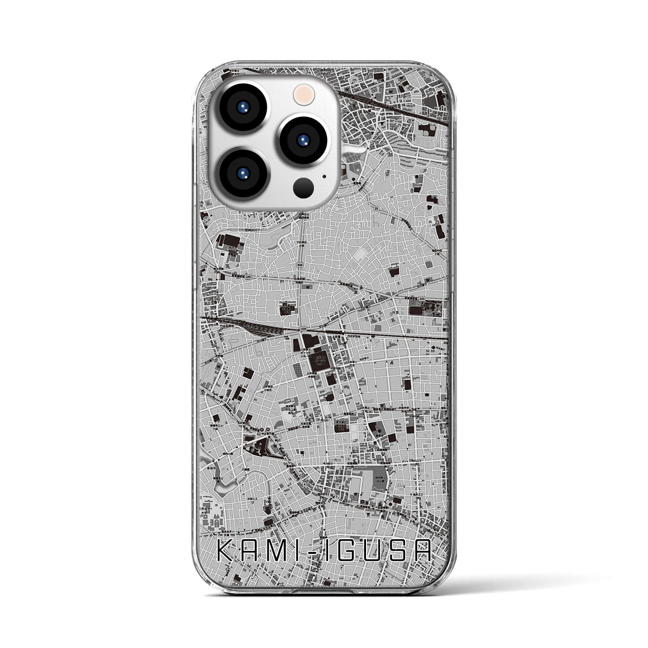 【上井草(東京都)】地図柄iPhoneケース(クリアタイプ)