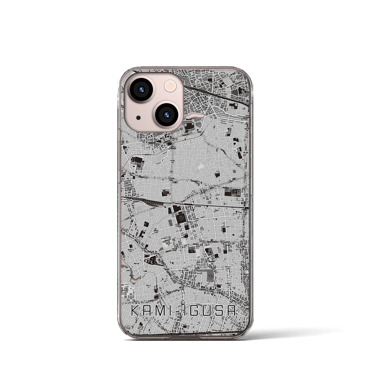 【上井草(東京都)】地図柄iPhoneケース(クリアタイプ)