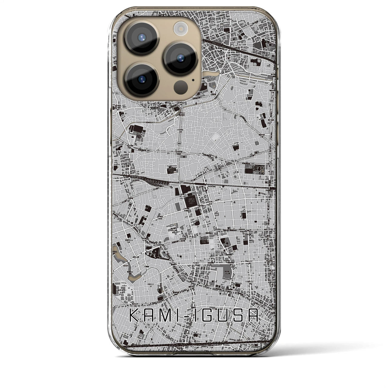 【上井草(東京都)】地図柄iPhoneケース(クリアタイプ)