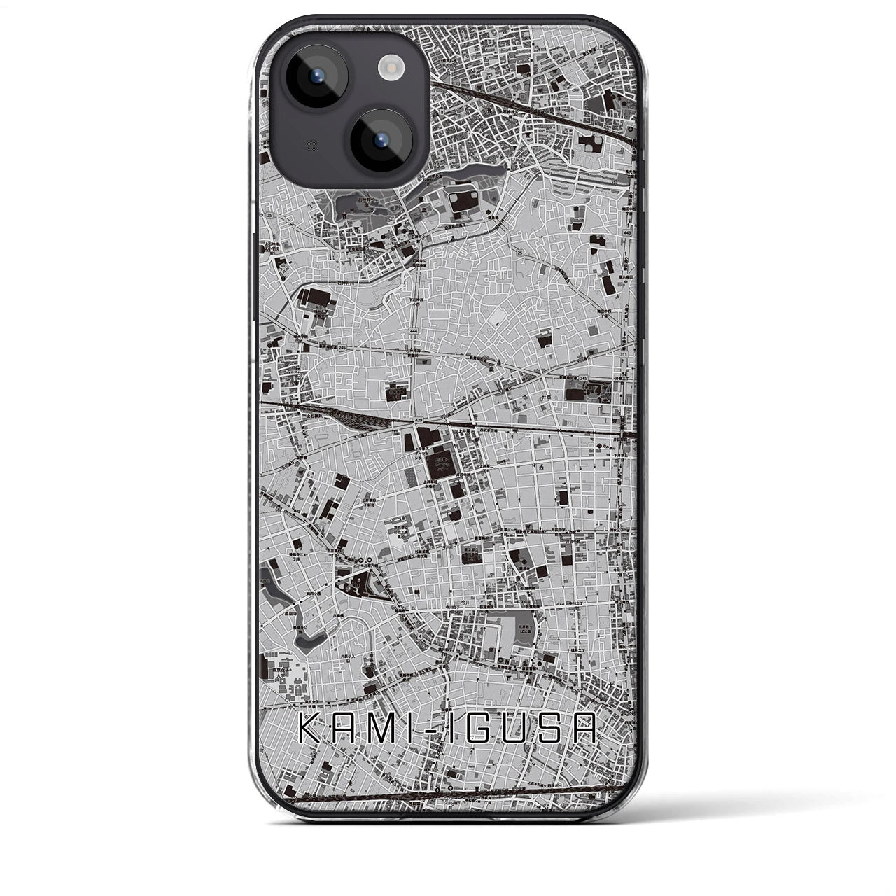 【上井草(東京都)】地図柄iPhoneケース(クリアタイプ)