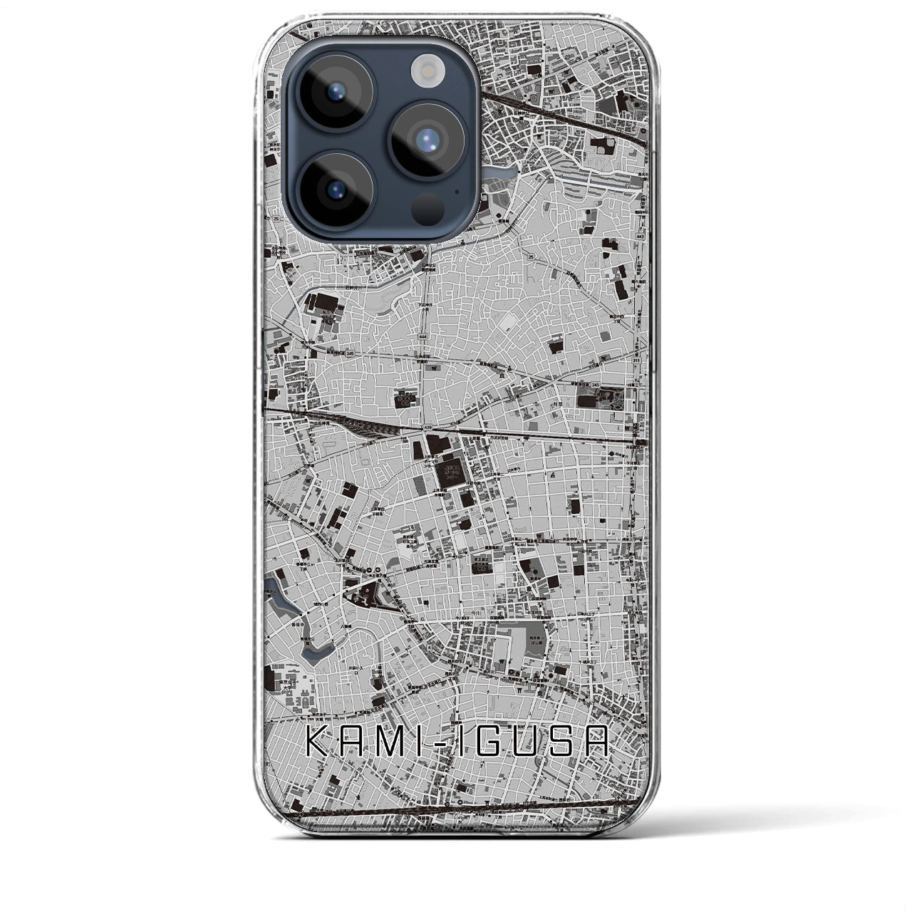 【上井草(東京都)】地図柄iPhoneケース(クリアタイプ)