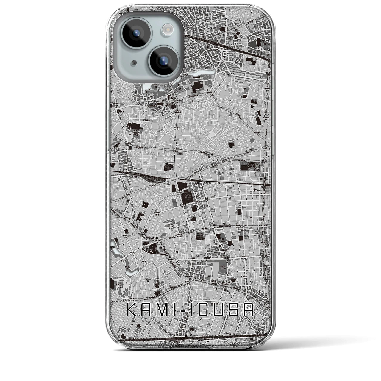 【上井草(東京都)】地図柄iPhoneケース(クリアタイプ)