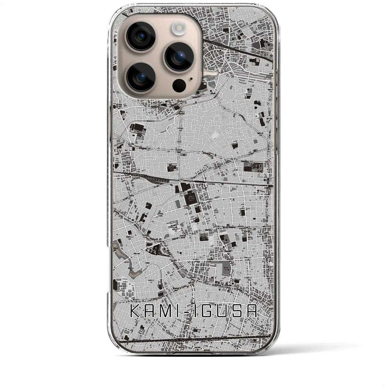 【上井草(東京都)】地図柄iPhoneケース(クリアタイプ)