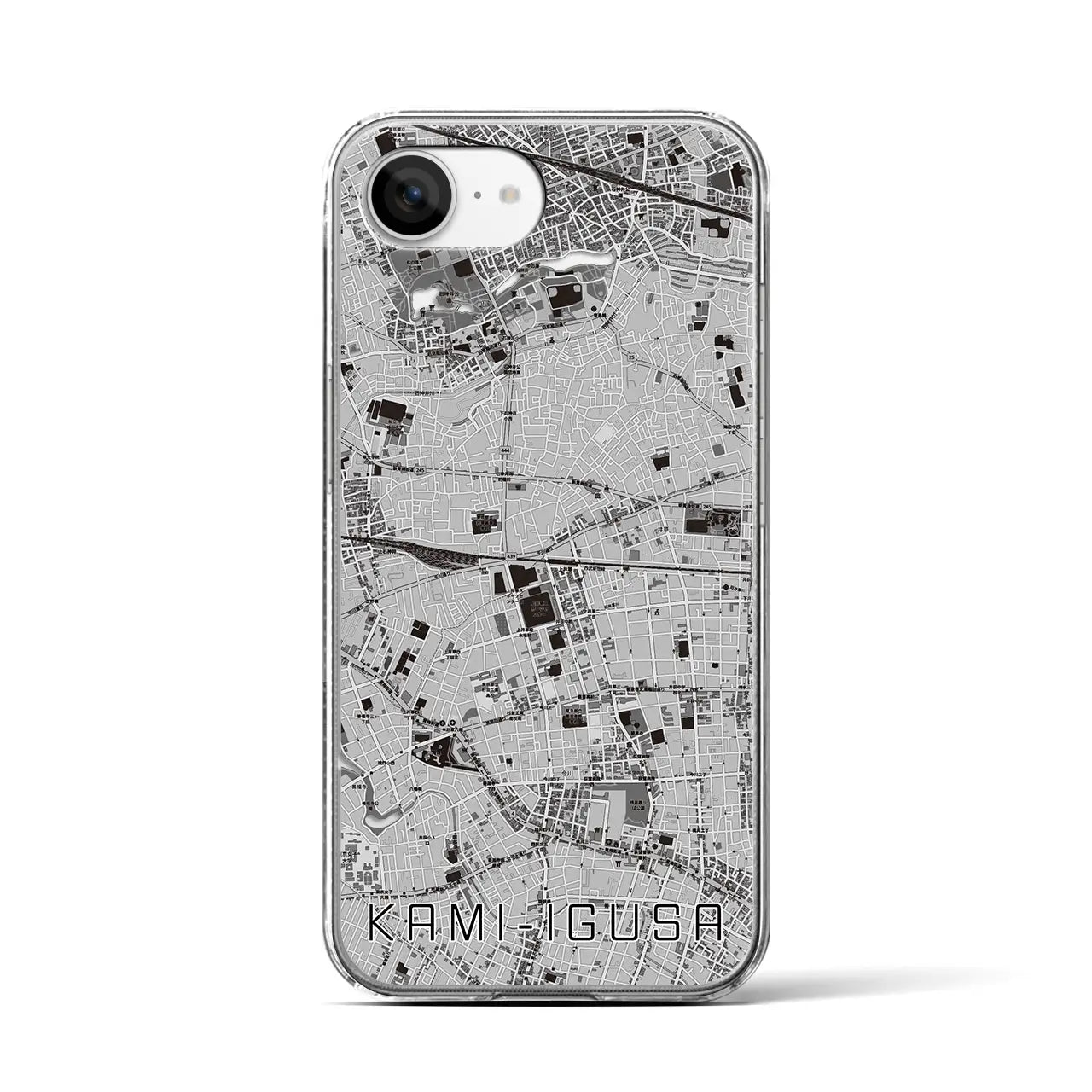 【上井草(東京都)】地図柄iPhoneケース(クリアタイプ)