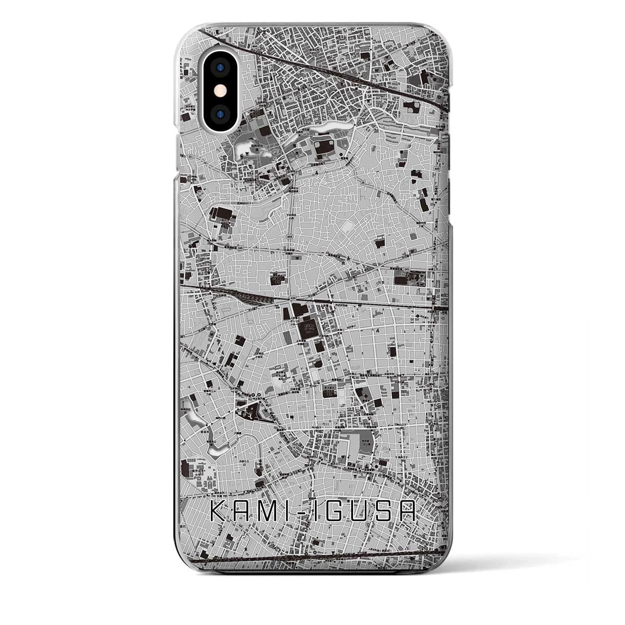 【上井草(東京都)】地図柄iPhoneケース(クリアタイプ)