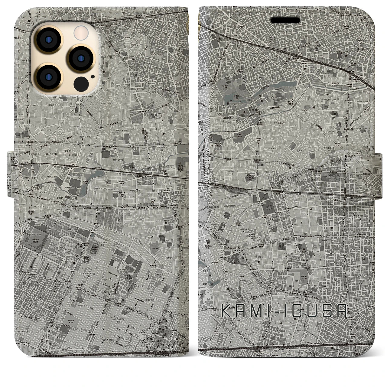 【上井草(東京都)】地図柄iPhoneケース(手帳タイプ)