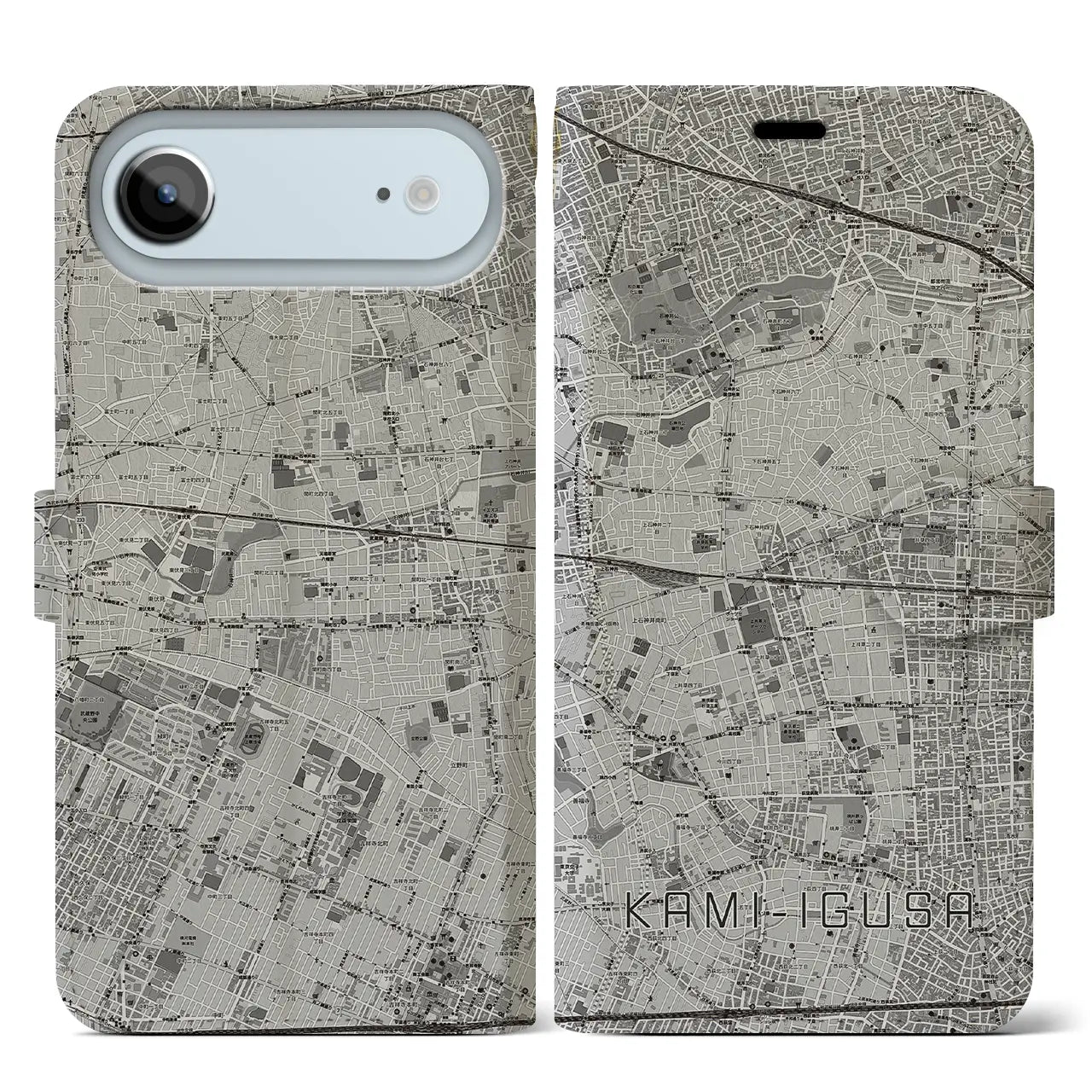 【上井草(東京都)】地図柄iPhoneケース(手帳タイプ)