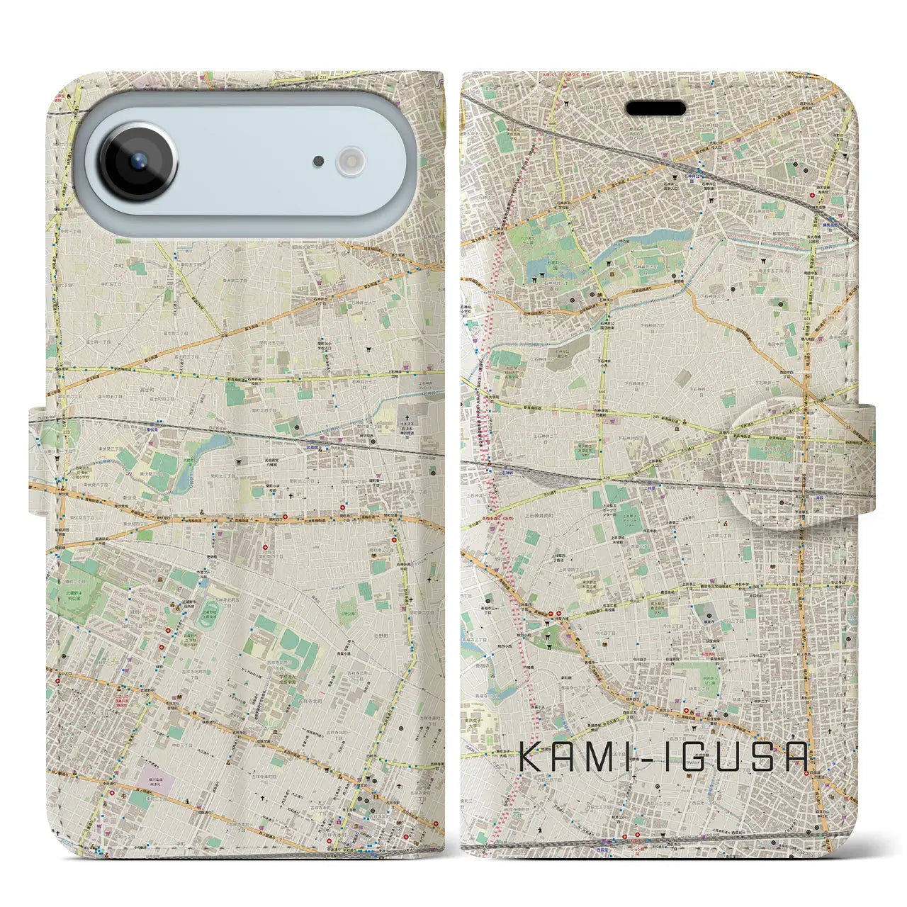 【上井草(東京都)】地図柄iPhoneケース(手帳タイプ)