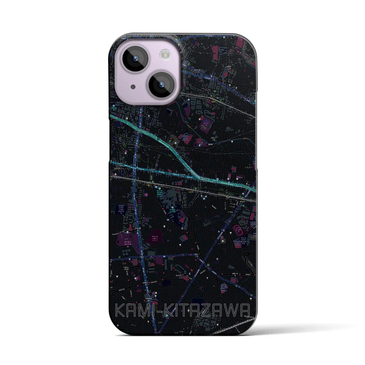 【上北沢(東京都)】地図柄iPhoneケース(バックカバータイプ)
