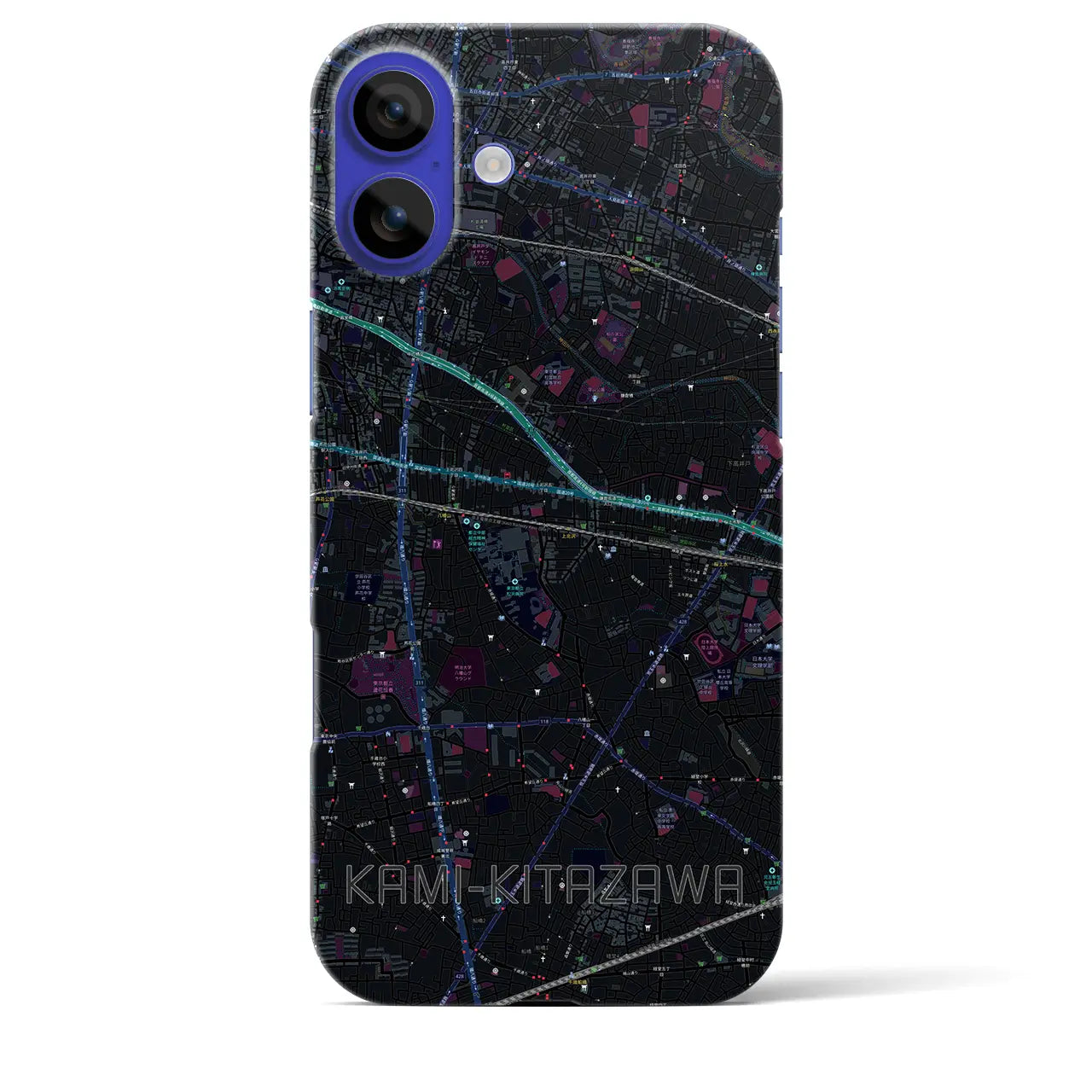 【上北沢(東京都)】地図柄iPhoneケース(バックカバータイプ)