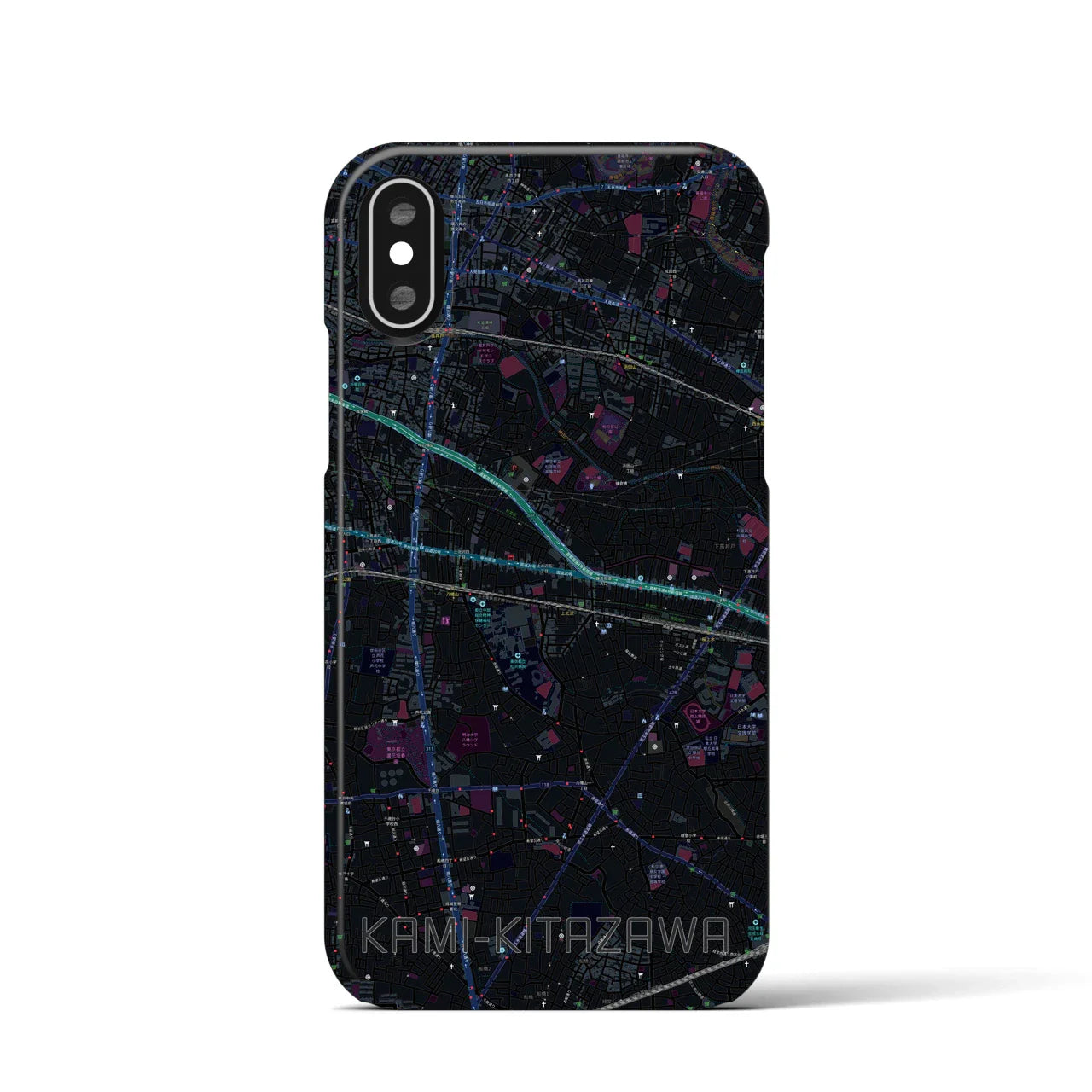【上北沢(東京都)】地図柄iPhoneケース(バックカバータイプ)