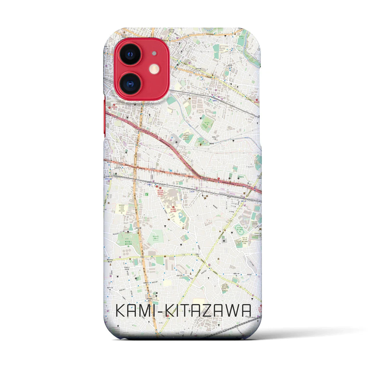 【上北沢(東京都)】地図柄iPhoneケース(バックカバータイプ)