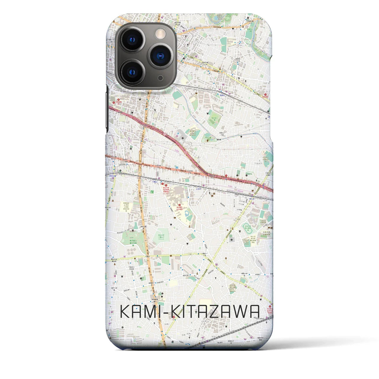 【上北沢(東京都)】地図柄iPhoneケース(バックカバータイプ)
