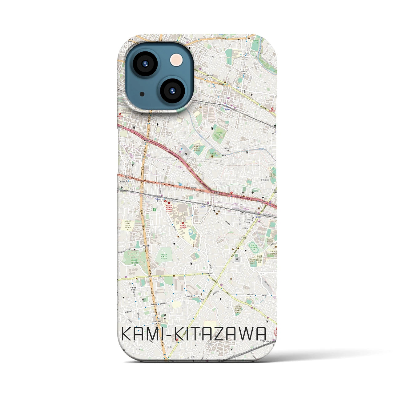 【上北沢(東京都)】地図柄iPhoneケース(バックカバータイプ)