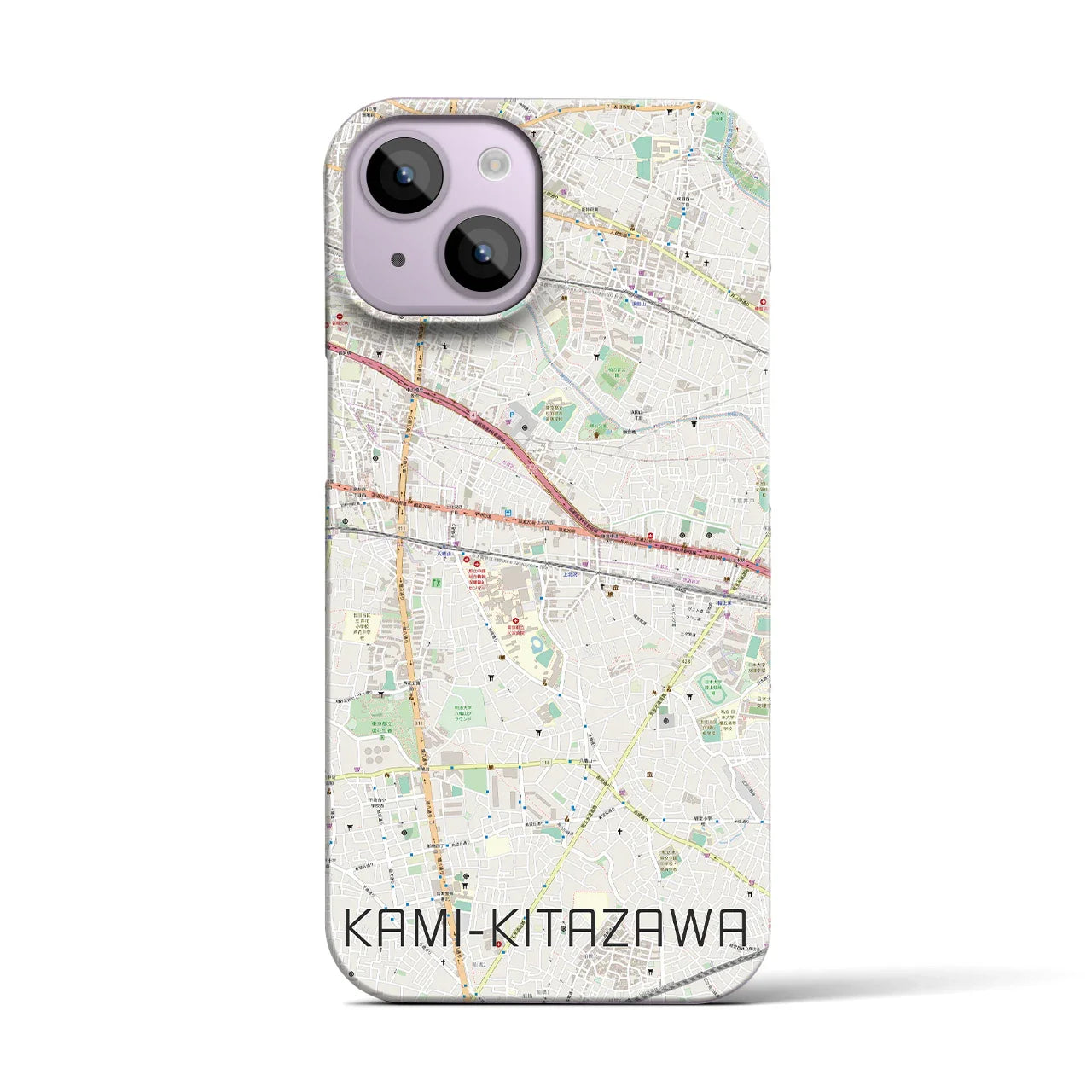 【上北沢(東京都)】地図柄iPhoneケース(バックカバータイプ)