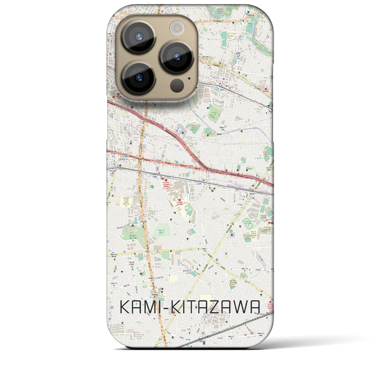 【上北沢(東京都)】地図柄iPhoneケース(バックカバータイプ)