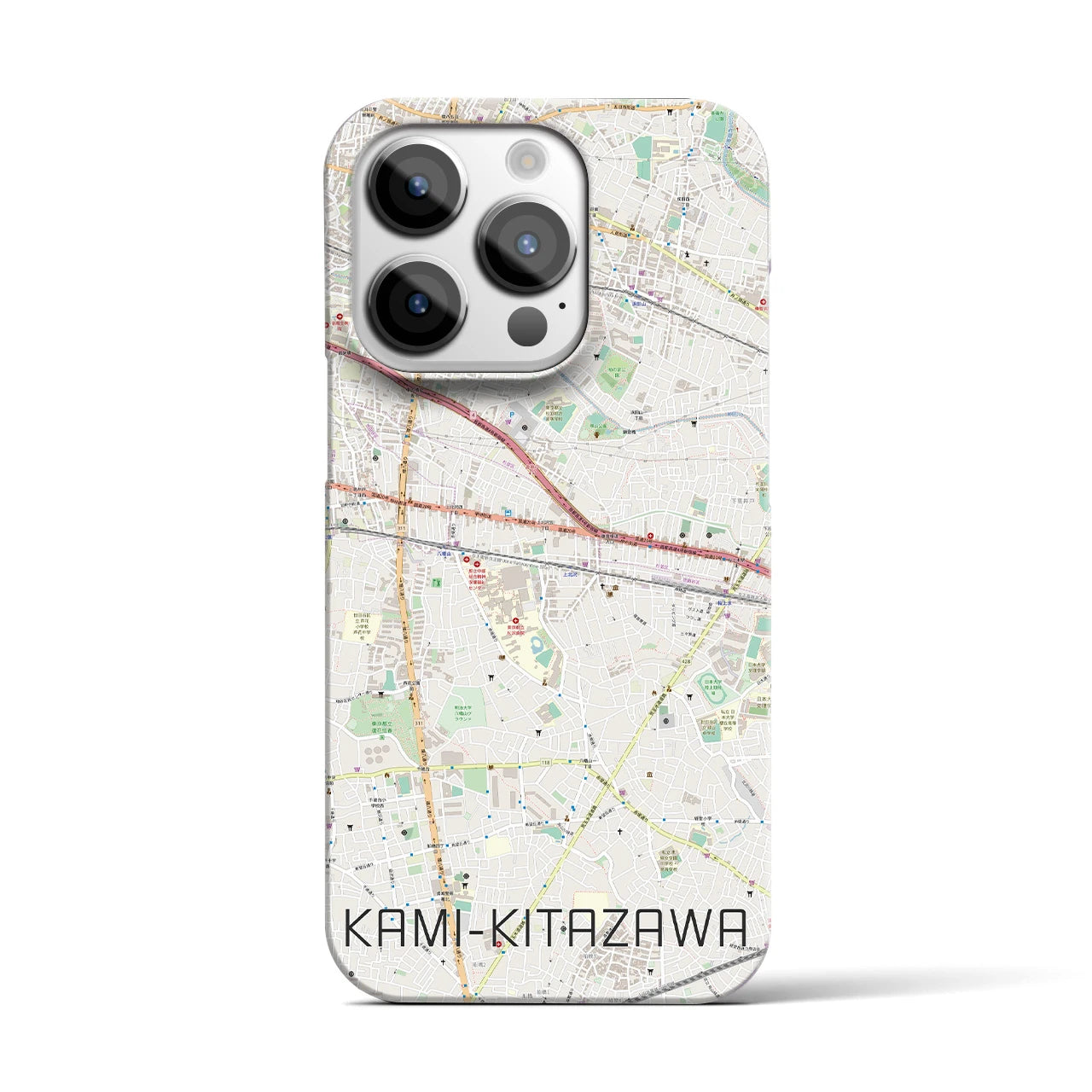 【上北沢(東京都)】地図柄iPhoneケース(バックカバータイプ)