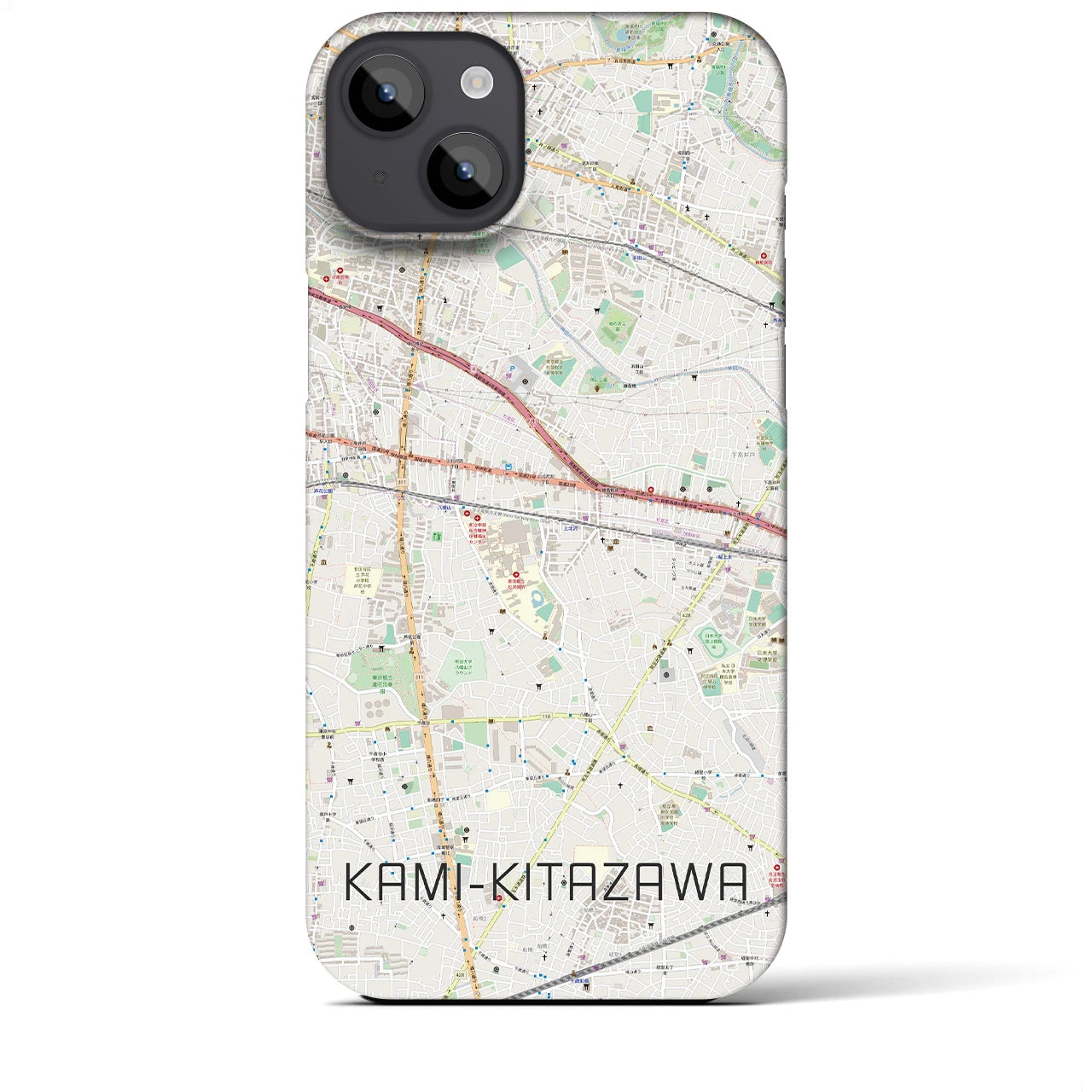 【上北沢(東京都)】地図柄iPhoneケース(バックカバータイプ)