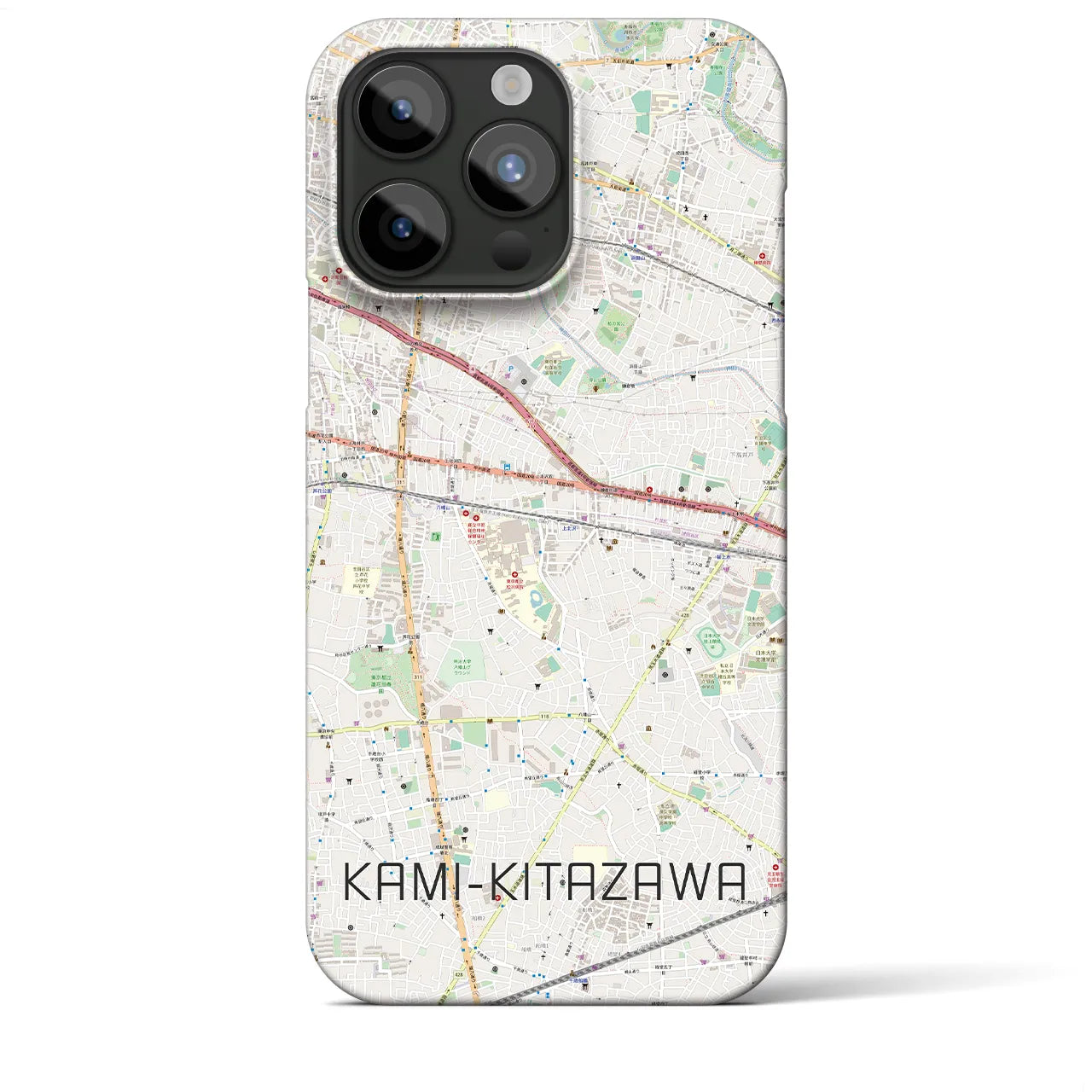 【上北沢(東京都)】地図柄iPhoneケース(バックカバータイプ)