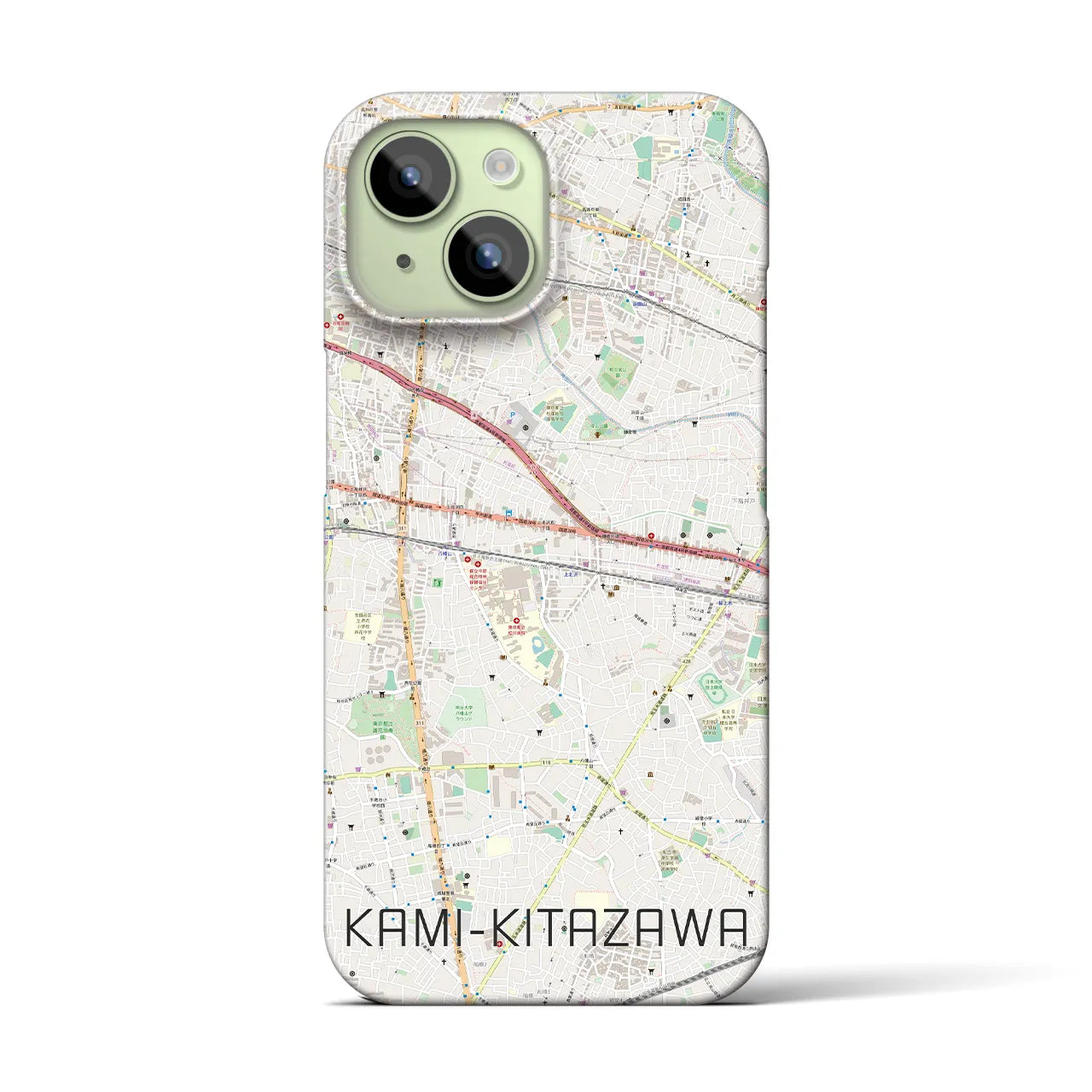 【上北沢(東京都)】地図柄iPhoneケース(バックカバータイプ)