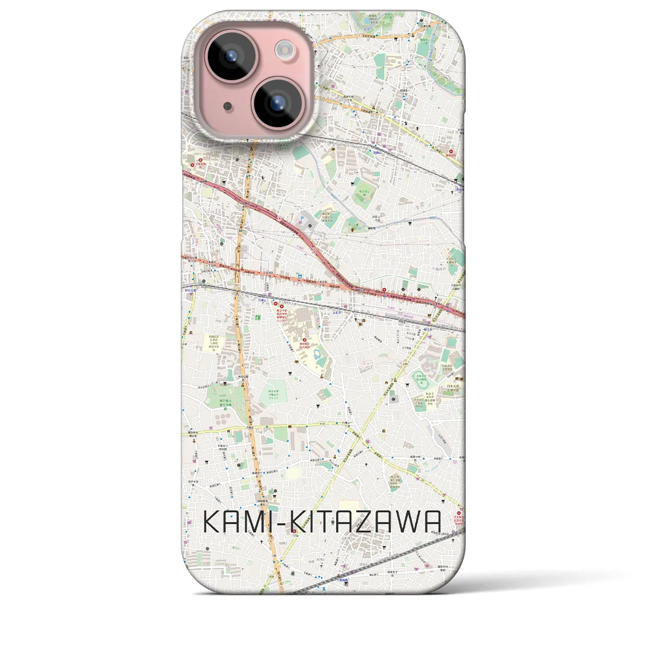 【上北沢(東京都)】地図柄iPhoneケース(バックカバータイプ)