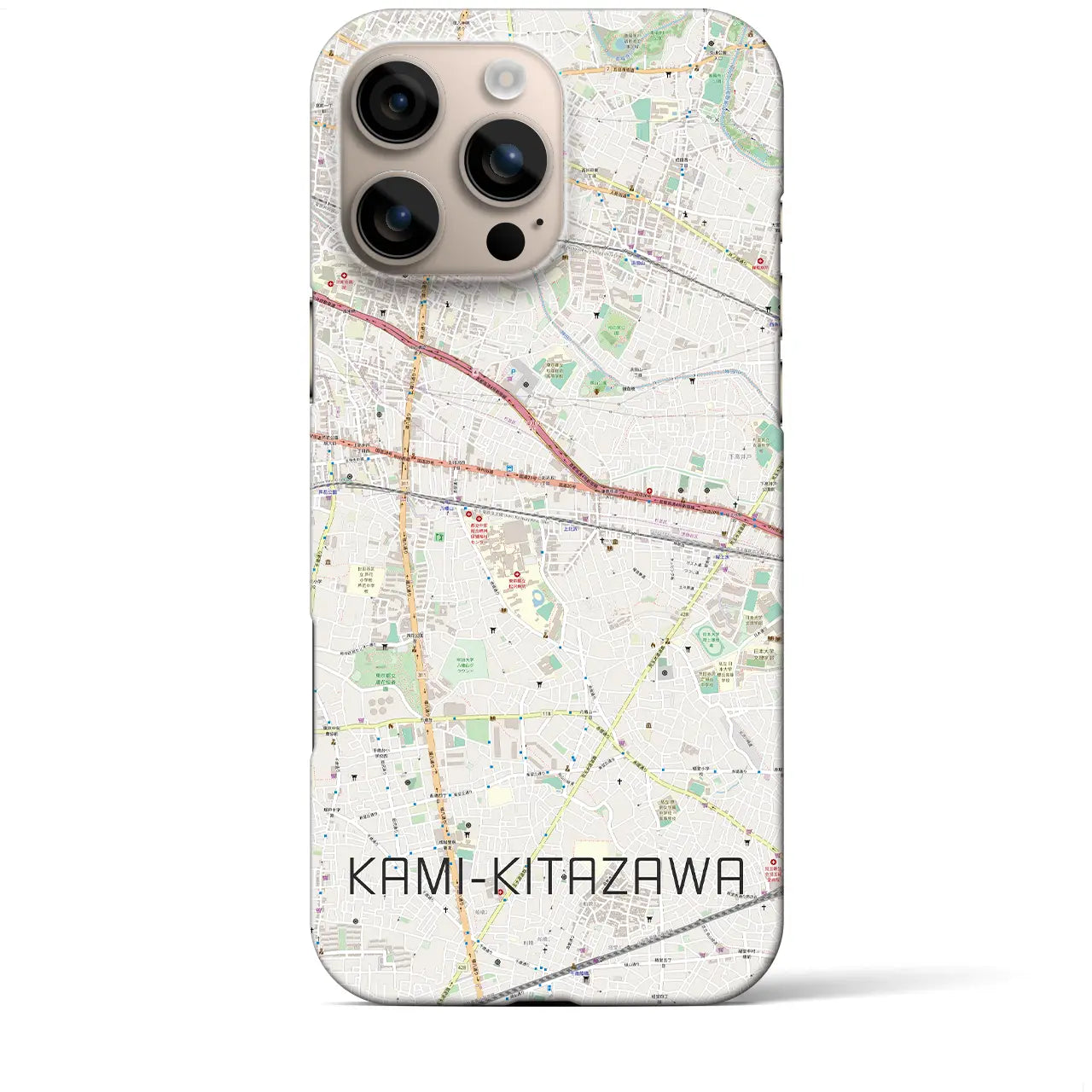 【上北沢(東京都)】地図柄iPhoneケース(バックカバータイプ)