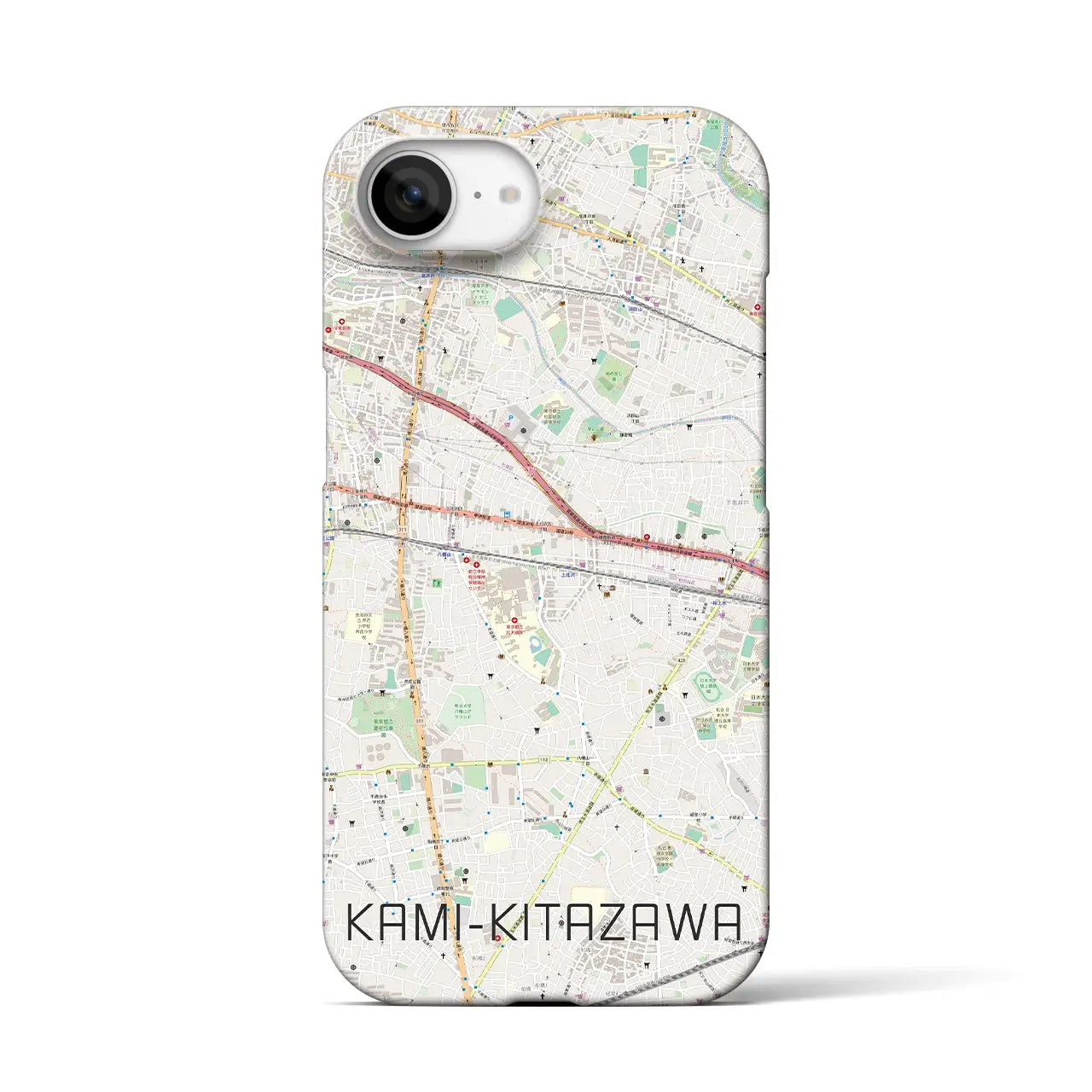 【上北沢(東京都)】地図柄iPhoneケース(バックカバータイプ)