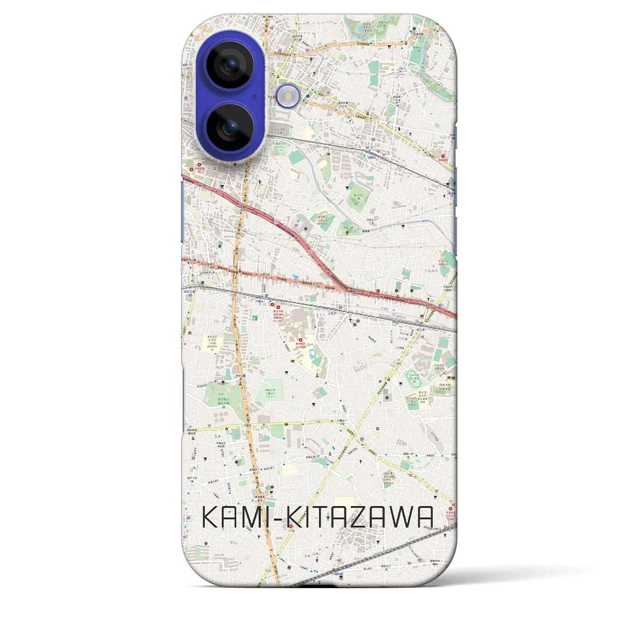 【上北沢(東京都)】地図柄iPhoneケース(バックカバータイプ)ナチュラル・iPhone 16 Pro Max 用