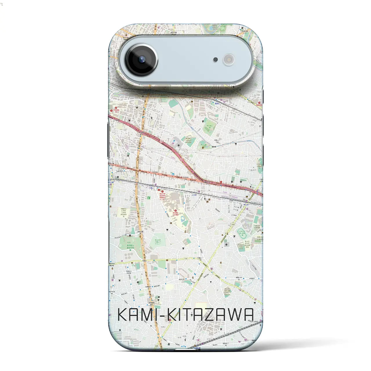 【上北沢(東京都)】地図柄iPhoneケース(バックカバータイプ)ナチュラル・iPhone 17 Pro Max 用