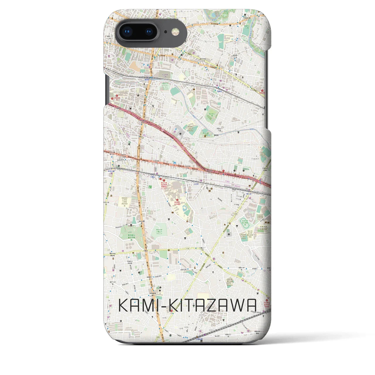 【上北沢(東京都)】地図柄iPhoneケース(バックカバータイプ)